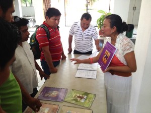 Francelia with students at San Pablo Seminary, Mérida, Yucatán, June 2014