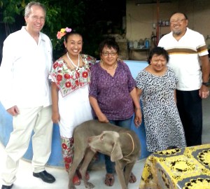 Our gracious hosts Ismael and Rosa Maria May Pech and, next to Ismael, his sister Teresa ~ Mérida, Yucatán