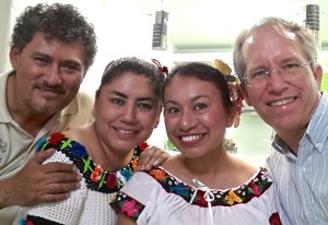 Benjamin and Socorro, our wonderful hosts in Comalcalco, and Francelia and Chris