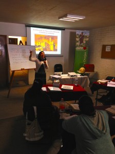 Francelia teaching in Irapuato, Guanajuato