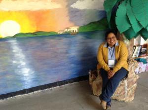 Alejandra's mural for the class reading "Joel: A Boy of Galilee" in Oaxaca