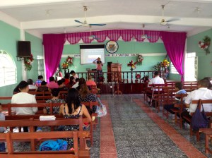 Francelia teaching in Huimango, Tabasco